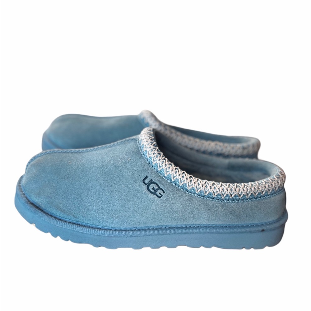 UGG Tasman Light Blue Suede Slip-Ons